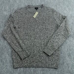 J Crew Sweater Men Small Heather Rugged Merino Wool Blend Crew Neck Pullover NEW